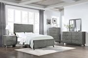 High headboard eastern king panel bed grey by Coaster additional picture 2