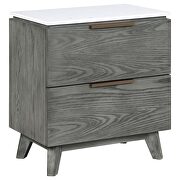 2-drawer nightstand with usb port white marble and grey by Coaster additional picture 11