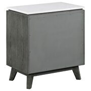 2-drawer nightstand with usb port white marble and grey by Coaster additional picture 7