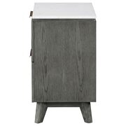2-drawer nightstand with usb port white marble and grey by Coaster additional picture 8