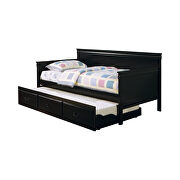 Daybed w/ trundle in black finish by Coaster additional picture 2