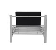 Contemporary black and silver youth twin bed by Coaster additional picture 3