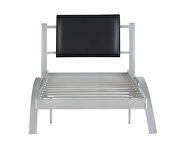 Contemporary black and silver youth twin bed by Coaster additional picture 6
