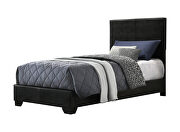 Casual black upholstered twin bed by Coaster additional picture 2