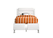 Glossy white finish twin bed by Coaster additional picture 6