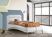 Glossy white finish twin bed by Coaster additional picture 10