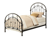 Dark bronze powder coated finish twin bed by Coaster additional picture 2