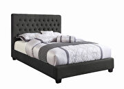 Charcoal upholstered queen bed additional photo 4 of 4