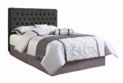Transitional charcoal upholstered full bed by Coaster additional picture 4