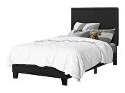 Upholstered platform black twin bed by Coaster additional picture 2