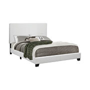 Upholstered platform white queen bed by Coaster additional picture 2
