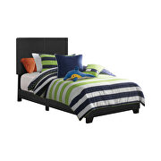 Black faux leather upholstered twin bed by Coaster additional picture 2