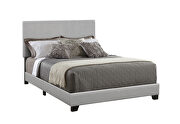 Gray faux leather upholstered full bed by Coaster additional picture 2