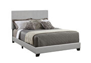 Gray faux leather upholstered king bed by Coaster additional picture 2