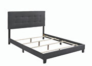 Charcoal fabric queen bed w tufted hb by Coaster additional picture 3