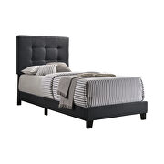 Twin bed upholstered in a charcoal fabric by Coaster additional picture 2