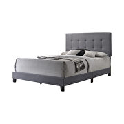 Full bed upholstered in a gray fabric by Coaster additional picture 2