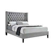 Light gray fabric full bed by Coaster additional picture 2