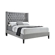 Light gray fabric e king bed by Coaster additional picture 2