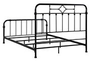 Heavy duty queen metal bed finished in matte black additional photo 3 of 4