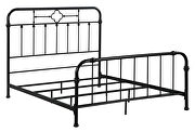 Heavy duty queen metal bed finished in matte black additional photo 4 of 4