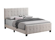Beige fabric e king bed by Coaster additional picture 2