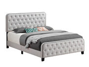 Beige upholstery e king bed by Coaster additional picture 2