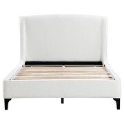 Upholstered curved headboard queen platform bed white by Coaster additional picture 11