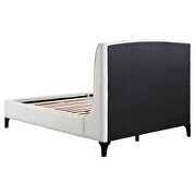 Upholstered curved headboard queen platform bed white by Coaster additional picture 8