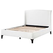 Upholstered curved headboard queen platform bed white by Coaster additional picture 10