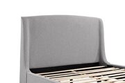 Upholstered curved headboard eastern king platform bed light grey by Coaster additional picture 3