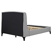 Upholstered curved headboard eastern king platform bed light grey by Coaster additional picture 5