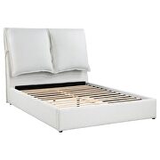 Upholstered queen platform bed with pillow headboard white by Coaster additional picture 12
