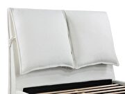 Upholstered queen platform bed with pillow headboard white by Coaster additional picture 4