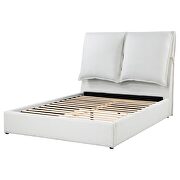 Upholstered queen platform bed with pillow headboard white by Coaster additional picture 9