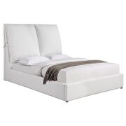 Upholstered eastern king platform bed with pillow headboard white by Coaster additional picture 10
