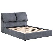 Upholstered queen platform bed with pillow headboard charcoal grey by Coaster additional picture 8