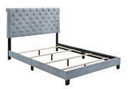 Slate blue velvet queen bed by Coaster additional picture 2