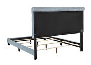 Slate blue velvet e king bed by Coaster additional picture 2