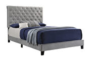 Gray velvet full bed by Coaster additional picture 2