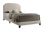 Beige fabric e king bed by Coaster additional picture 2
