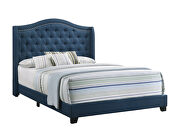 Blue fabric e king bed additional photo 4 of 5