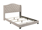 Beige fabric e king bed w slats by Coaster additional picture 2