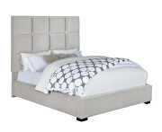 Beige velvet queen bed by Coaster additional picture 2
