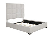 Beige velvet queen bed by Coaster additional picture 4