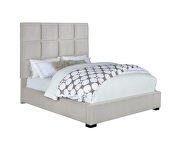 Beige velvet e king bed by Coaster additional picture 2