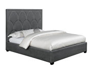 Charcoal linen-like fabric queen bed by Coaster additional picture 4