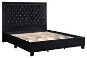 Upholstered tufted platform queen bed black w/ optional back panels by Coaster additional picture 3