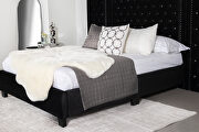 Upholstered tufted platform queen bed black w/ optional back panels by Coaster additional picture 10