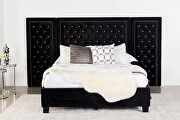 Upholstered tufted platform king bed black w/ optional back panels by Coaster additional picture 11